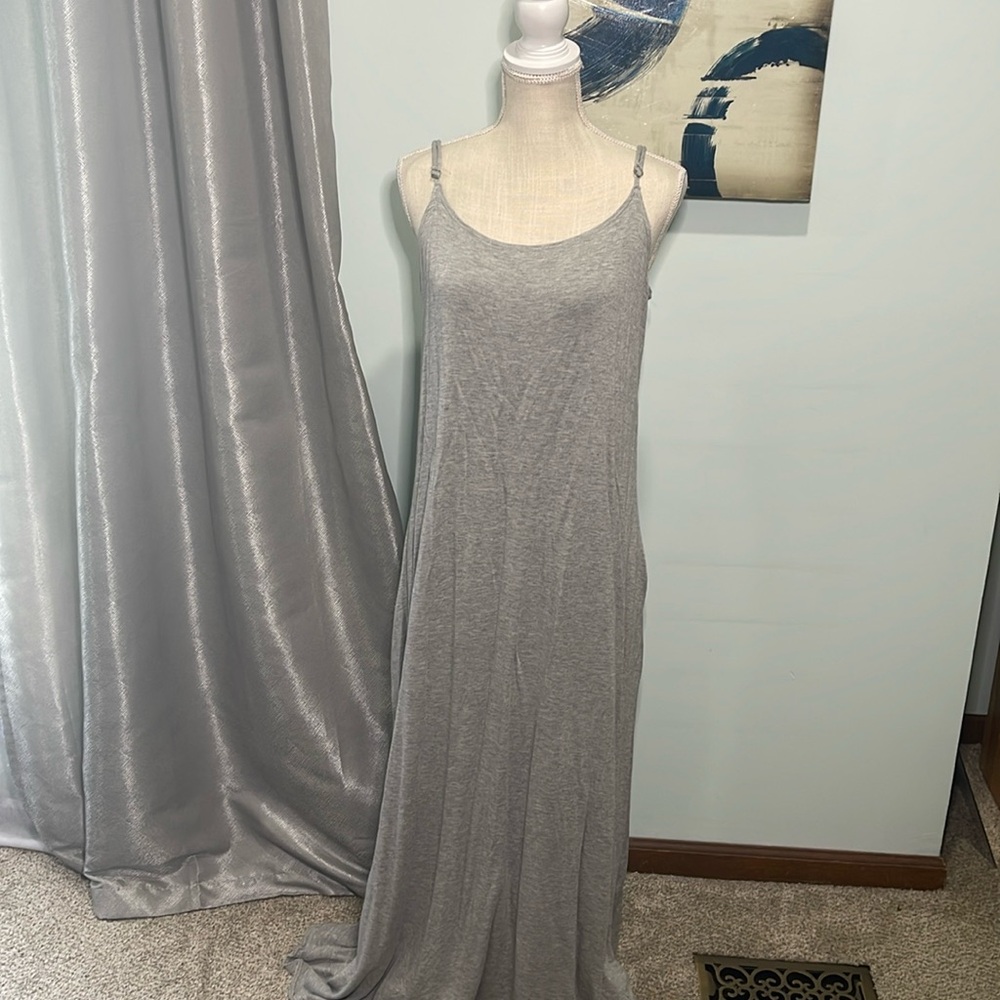 Gray Bleusalt size 3  Spaghetti Strap Slip Maxi Dress